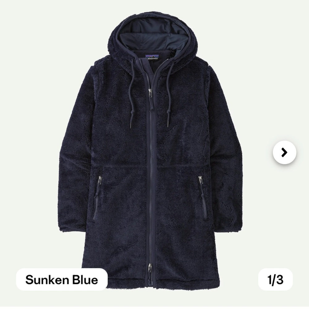 Patagonia Midnight Blue Hooded Fleece Jacket
